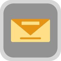 Envelope Flat Round Corner Icon vector