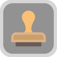Stamp Flat Round Corner Icon vector