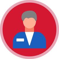 Postman Flat Multi Circle Icon vector
