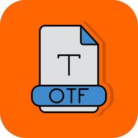 Otf Filled Orange background Icon vector