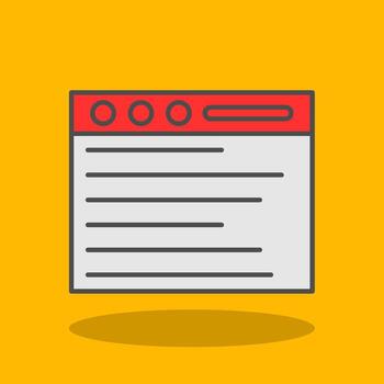 Web Browser Filled Shadow Icon vector