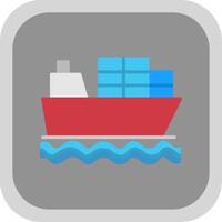 Shipment Flat Round Corner Icon vector