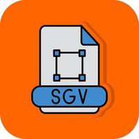 Svg Filled Orange background Icon vector