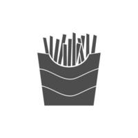 Black and white fastfood icon. illustration vector