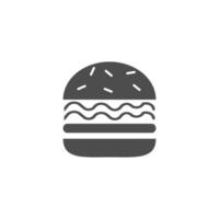 negro y blanco comida rápida icono. ilustración vector