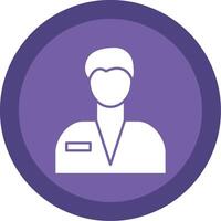 Postman Glyph Multi Circle Icon vector