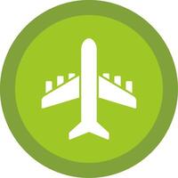 Plane Glyph Multi Circle Icon vector