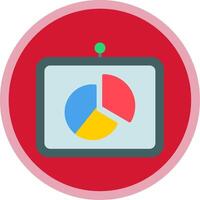 Pie Chart Flat Multi Circle Icon vector