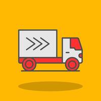 Delivery Truck Filled Shadow Icon vector