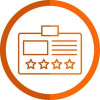 Vip Card Line Orange Circle Icon vector