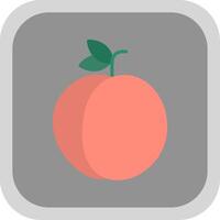 Peach Flat Round Corner Icon vector