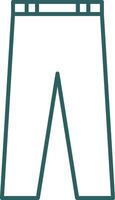 Trousers Line Gradient Round Corner Icon vector