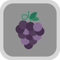 Zinfandel Grapes Flat Round Corner Icon vector