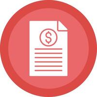 Invoice Glyph Multi Circle Icon vector