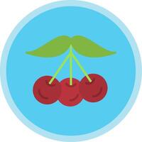 Tart Cherries Flat Multi Circle Icon vector