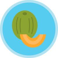Honeydew melon Flat Multi Circle Icon vector