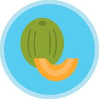 gotas de miel melón plano multi circulo icono vector