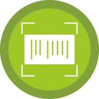 Barcode Glyph Multi Circle Icon vector