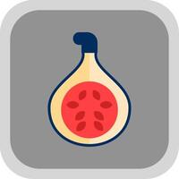 Fig Flat Round Corner Icon vector