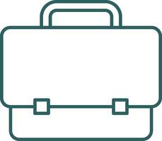 Briefcase Line Gradient Round Corner Icon vector