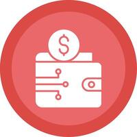 Ewallet Glyph Multi Circle Icon vector