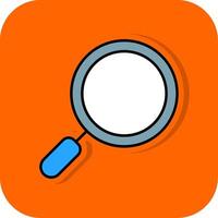 Search Filled Orange background Icon vector