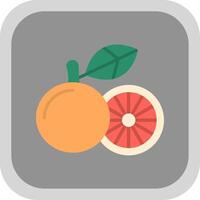 Grapefruit Flat Round Corner Icon vector