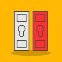 Locker Filled Shadow Icon vector