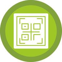 Qr Code Glyph Multi Circle Icon vector