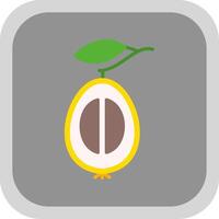 Loquat Flat Round Corner Icon vector