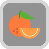 Oranges Flat Round Corner Icon vector
