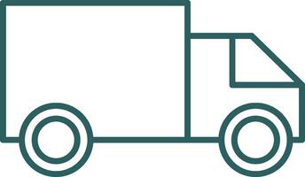 Cargo Van Line Gradient Round Corner Icon vector