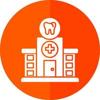 Dental Clinic Glyph Red Circle Icon vector