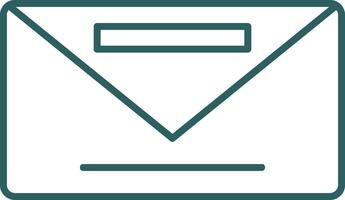 Envelope Line Gradient Round Corner Icon vector