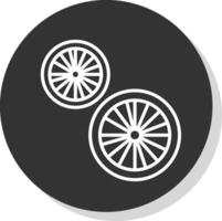 Lime Line Grey Circle Icon vector