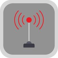Antena Flat Round Corner Icon vector