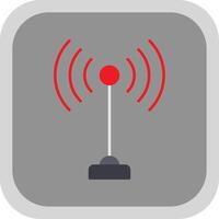 Antena Flat Round Corner Icon vector