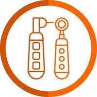 Medical Equipment Line Orange Circle Icon vector