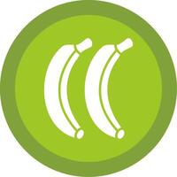 Bananas Glyph Multi Circle Icon vector