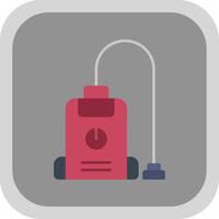 Vacuum Cleaner Flat Round Corner Icon vector