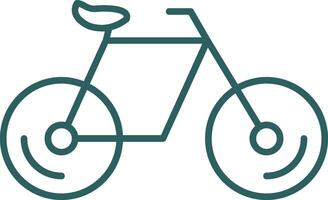 Bicycle Line Gradient Round Corner Icon vector