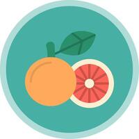 pomelo plano multi circulo icono vector