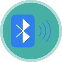 Bluetooth Flat Multi Circle Icon vector