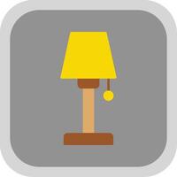 Lamp Flat Round Corner Icon vector