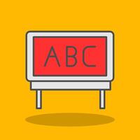 Presentation Filled Shadow Icon vector