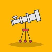 Telescope Filled Shadow Icon vector