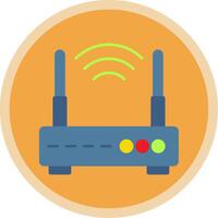 Wifi Router Flat Multi Circle Icon vector