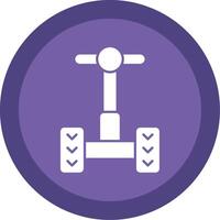 Segway Glyph Multi Circle Icon vector