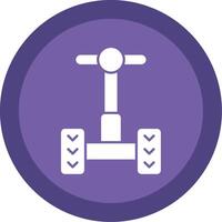 Segway Glyph Multi Circle Icon vector