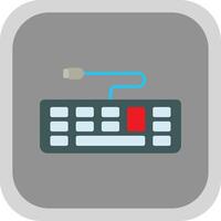 Keyboard Flat Round Corner Icon vector